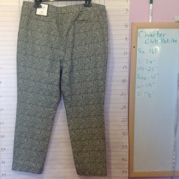 CHARTER CLUB PETITE NWT women's trousers sz 16P New With Tags - Picture 3 of 8